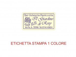 Etichette adesive per pasticcerie, bar, panetterie e gelaterie (mm 30x16)  (cod.10/I )